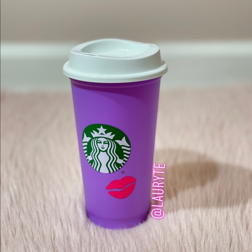 Starbucks Purple Lilac Grid And Color Changing Cup - Picture 4 of 5